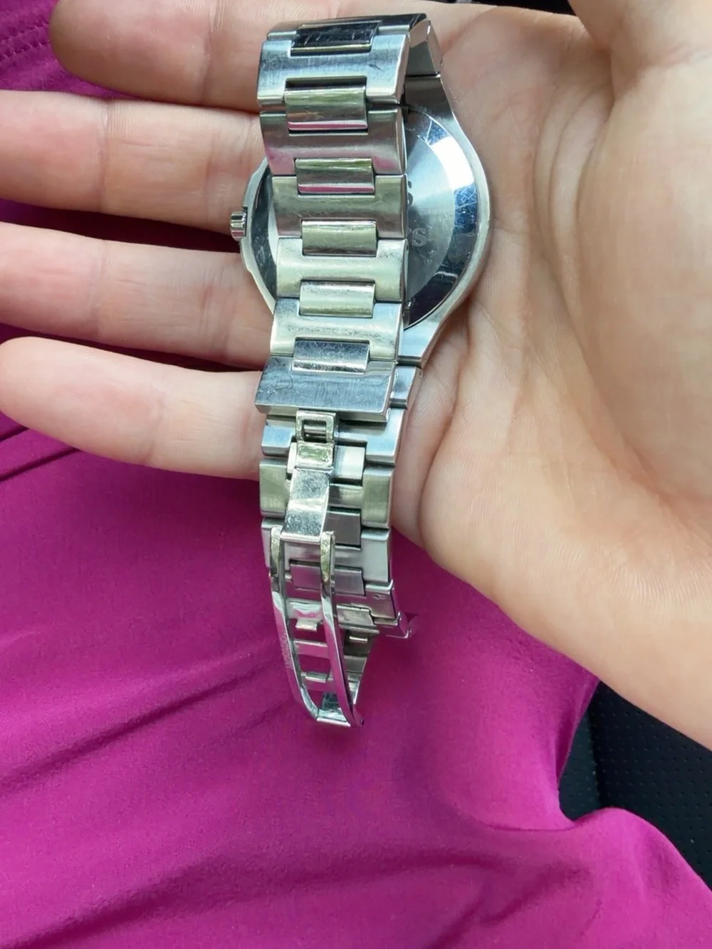Movado Swiss Stainless Steel Black Dial Watch